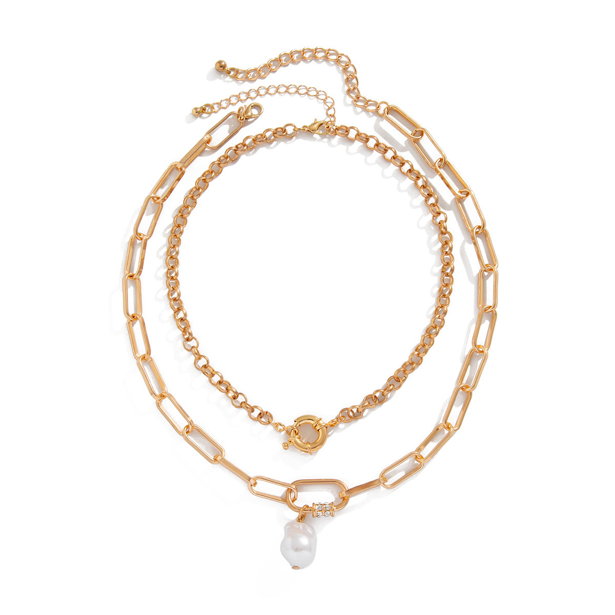Women pearl multi-layer collarbone chain Necklace