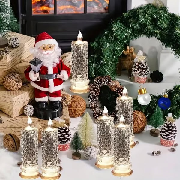 🔥Christmas Early Discount 49% Off🔥LED Crystal Candle Lights - Romantic Tabletop Night Lights,🎁 Christmas gift