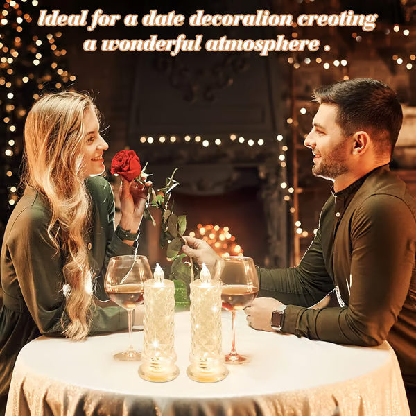🔥Christmas Early Discount 49% Off🔥LED Crystal Candle Lights - Romantic Tabletop Night Lights,🎁 Christmas gift