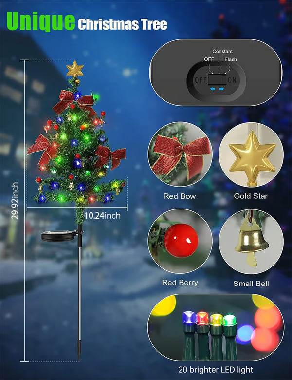 đSolar Christmas Trees Lights Outdoor Decoration Waterproof