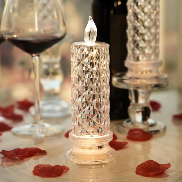 🔥Christmas Early Discount 49% Off🔥LED Crystal Candle Lights - Romantic Tabletop Night Lights,🎁 Christmas gift