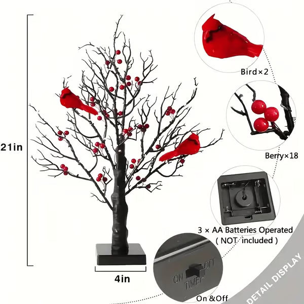 🎄✨ The Cardinal’s Gift: A Tree That Whispers Love Through Light