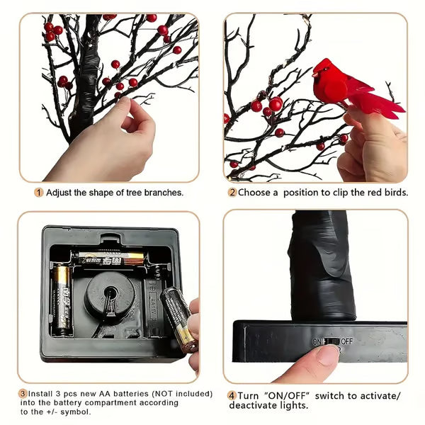 🎄✨ The Cardinal’s Gift: A Tree That Whispers Love Through Light