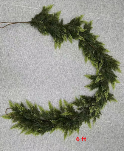 🏆2025 Super Value Se💥6 FT Artificial Cedar Garlands –Realistic Touch Winter Greenery