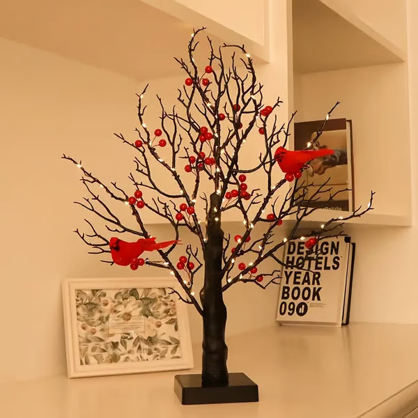 🎄✨ The Cardinal’s Gift: A Tree That Whispers Love Through Light