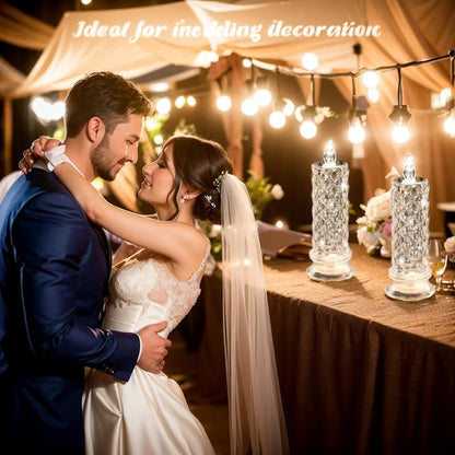 🔥Christmas Early Discount 49% Off🔥LED Crystal Candle Lights - Romantic Tabletop Night Lights,🎁 Christmas gift