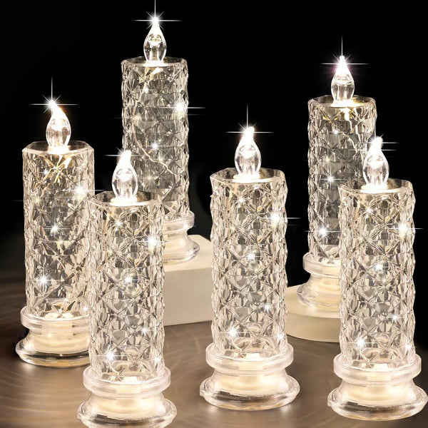🔥Christmas Early Discount 49% Off🔥LED Crystal Candle Lights - Romantic Tabletop Night Lights,🎁 Christmas gift
