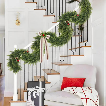 🏆2025 Super Value Se💥6 FT Artificial Cedar Garlands –Realistic Touch Winter Greenery