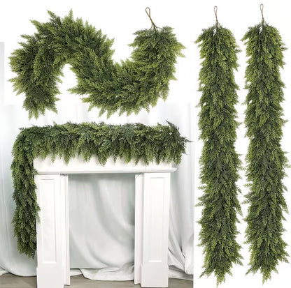 🏆2025 Super Value Se💥6 FT Artificial Cedar Garlands –Realistic Touch Winter Greenery
